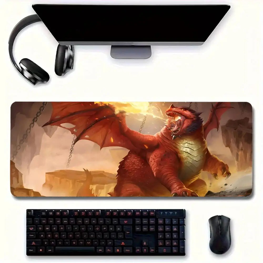 Large Mouse Pad for Home Office Waterproof Desk Pad D-Dungeons D-Dragons Mouse Pad Computer Mouse Pad Keyboard Mouse Pad