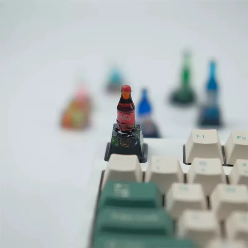 Customized Artisan ESC Resin Keycaps for Mechanical Keyboard 3D Stereoscopic Relief Keycap Bread/Beer Bottle