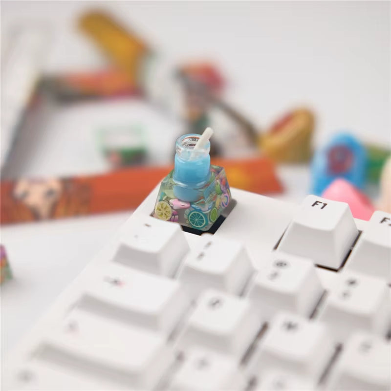 Customized Artisan ESC Resin Keycaps for Mechanical Keyboard 3D Stereoscopic Relief Keycap Bread/Beer Bottle