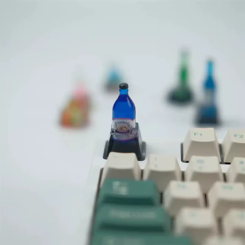 Customized Artisan ESC Resin Keycaps for Mechanical Keyboard 3D Stereoscopic Relief Keycap Bread/Beer Bottle