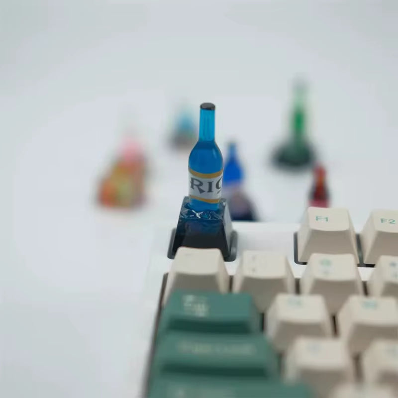 Customized Artisan ESC Resin Keycaps for Mechanical Keyboard 3D Stereoscopic Relief Keycap Bread/Beer Bottle