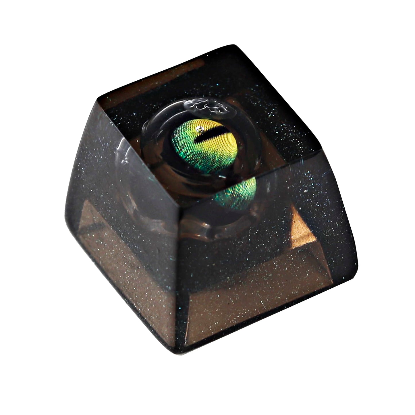 Novelty Artisan Keycap Resin Snow Mountain Shine through Flippable Evil Eye Keycaps for Cherry MX Mechanical Gaming Keyboard