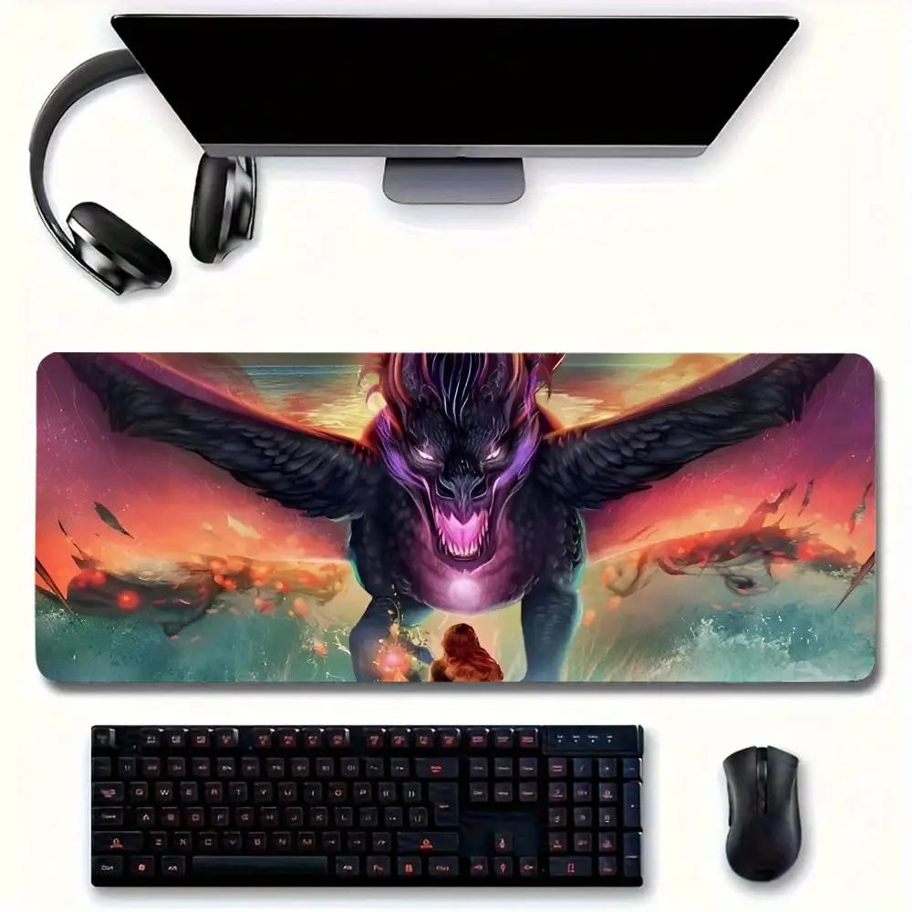 Large Mouse Pad for Home Office Waterproof Desk Pad D-Dungeons D-Dragons Mouse Pad Computer Mouse Pad Keyboard Mouse Pad