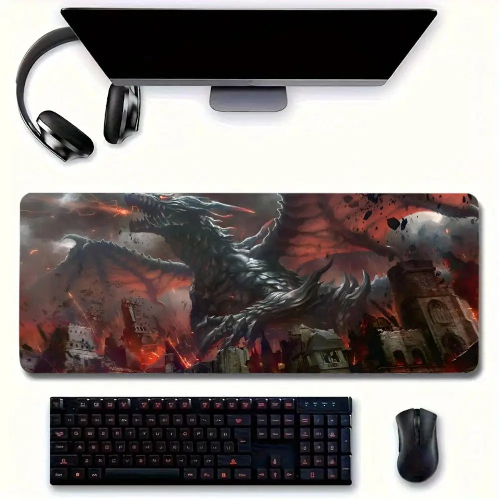 Large Mouse Pad for Home Office Waterproof Desk Pad D-Dungeons D-Dragons Mouse Pad Computer Mouse Pad Keyboard Mouse Pad