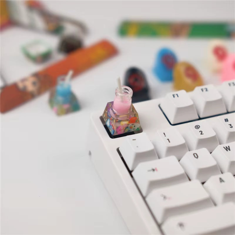 Customized Artisan ESC Resin Keycaps for Mechanical Keyboard 3D Stereoscopic Relief Keycap Bread/Beer Bottle