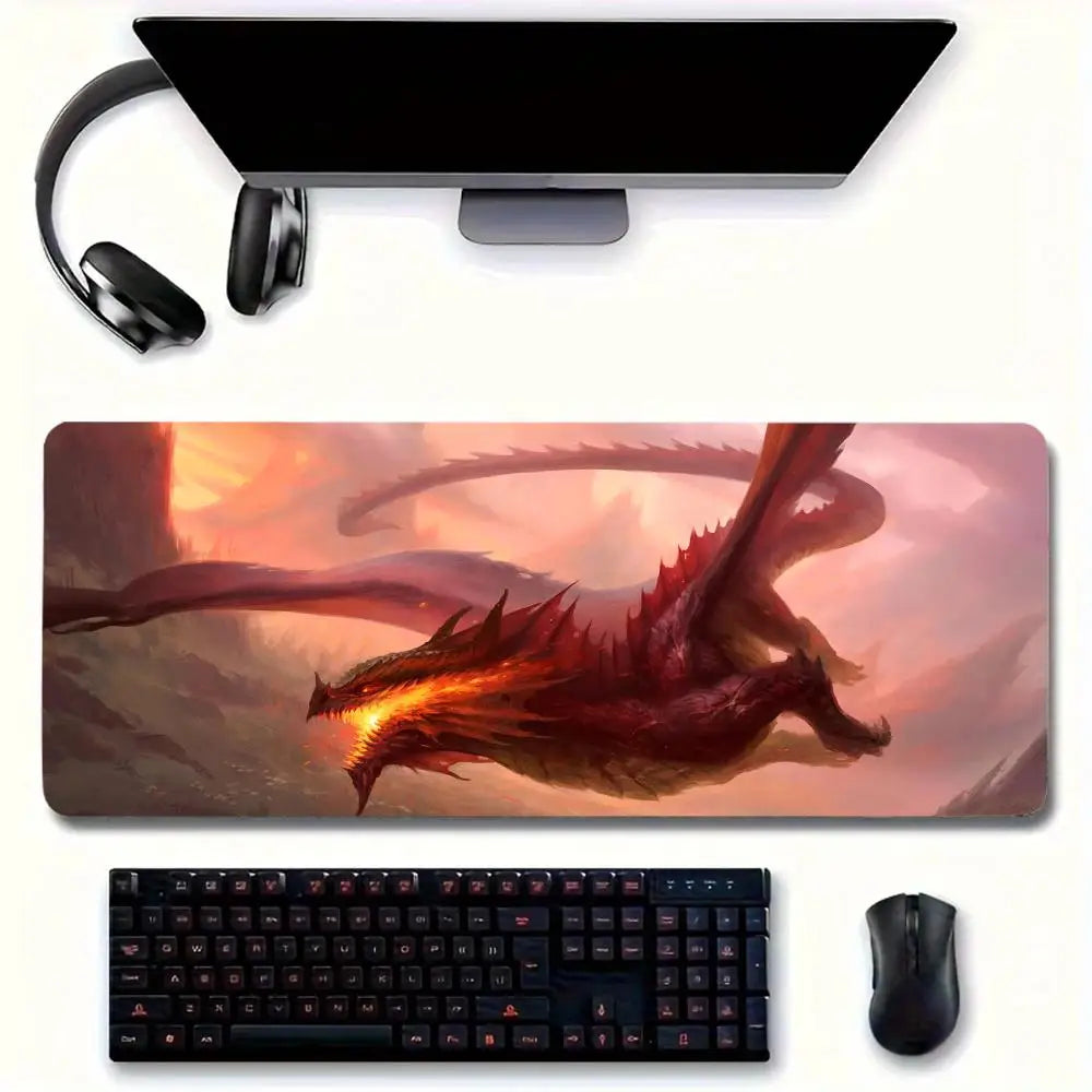 Large Mouse Pad for Home Office Waterproof Desk Pad D-Dungeons D-Dragons Mouse Pad Computer Mouse Pad Keyboard Mouse Pad
