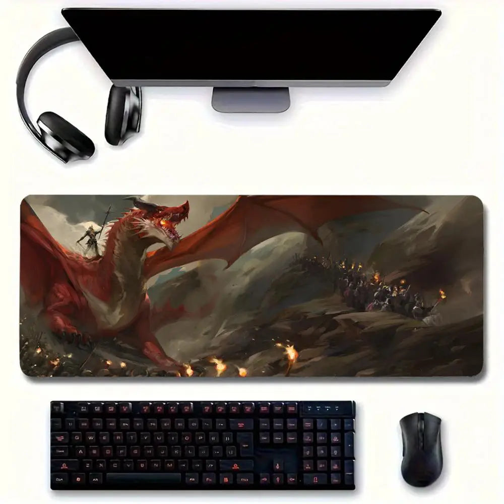 Large Mouse Pad for Home Office Waterproof Desk Pad D-Dungeons D-Dragons Mouse Pad Computer Mouse Pad Keyboard Mouse Pad