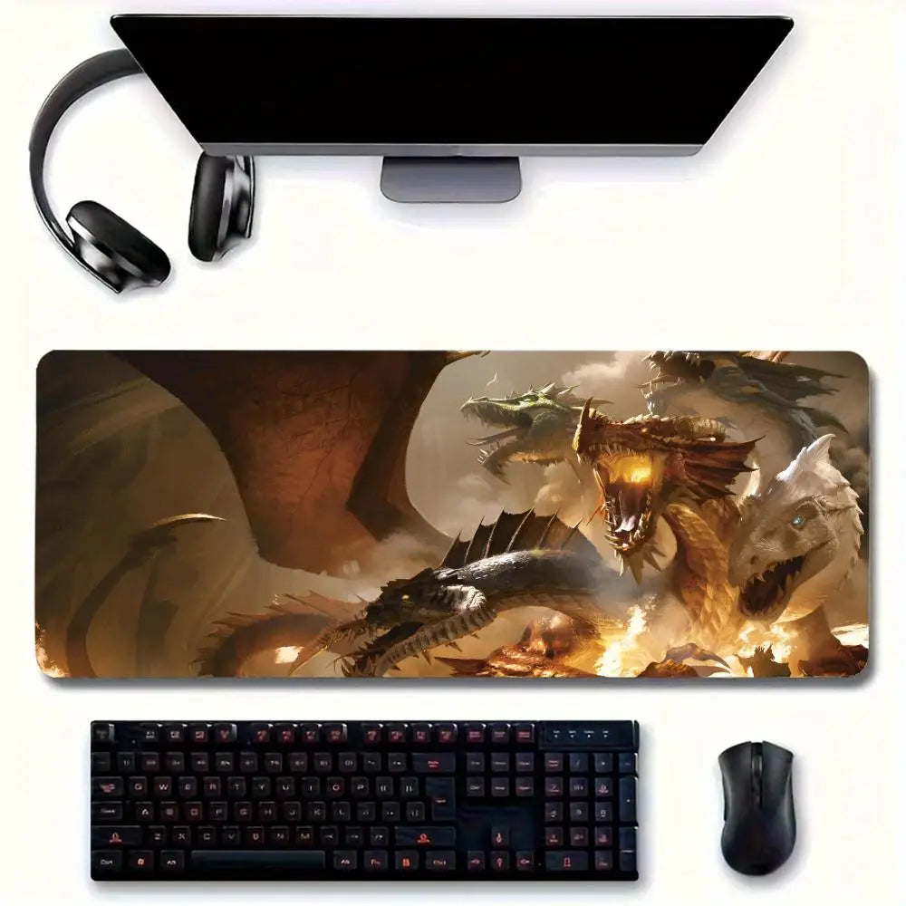 Large Mouse Pad for Home Office Waterproof Desk Pad D-Dungeons D-Dragons Mouse Pad Computer Mouse Pad Keyboard Mouse Pad