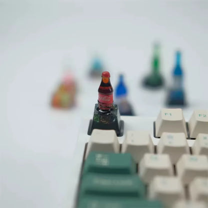 Customized Artisan ESC Resin Keycaps for Mechanical Keyboard 3D Stereoscopic Relief Keycap Bread/Beer Bottle