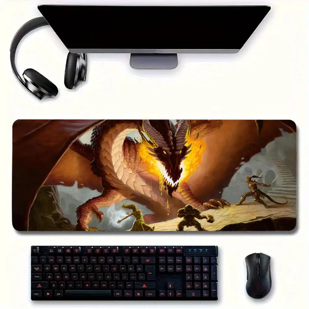 Large Mouse Pad for Home Office Waterproof Desk Pad D-Dungeons D-Dragons Mouse Pad Computer Mouse Pad Keyboard Mouse Pad