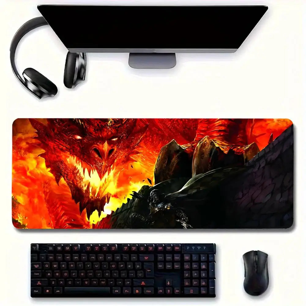 Large Mouse Pad for Home Office Waterproof Desk Pad D-Dungeons D-Dragons Mouse Pad Computer Mouse Pad Keyboard Mouse Pad