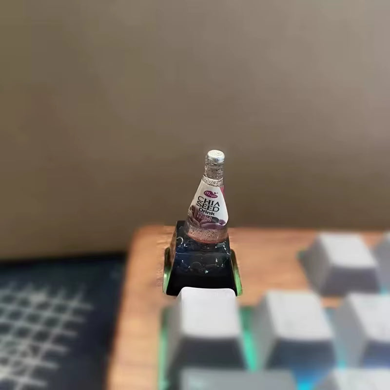Customized Artisan ESC Resin Keycaps for Mechanical Keyboard 3D Stereoscopic Relief Keycap Bread/Beer Bottle